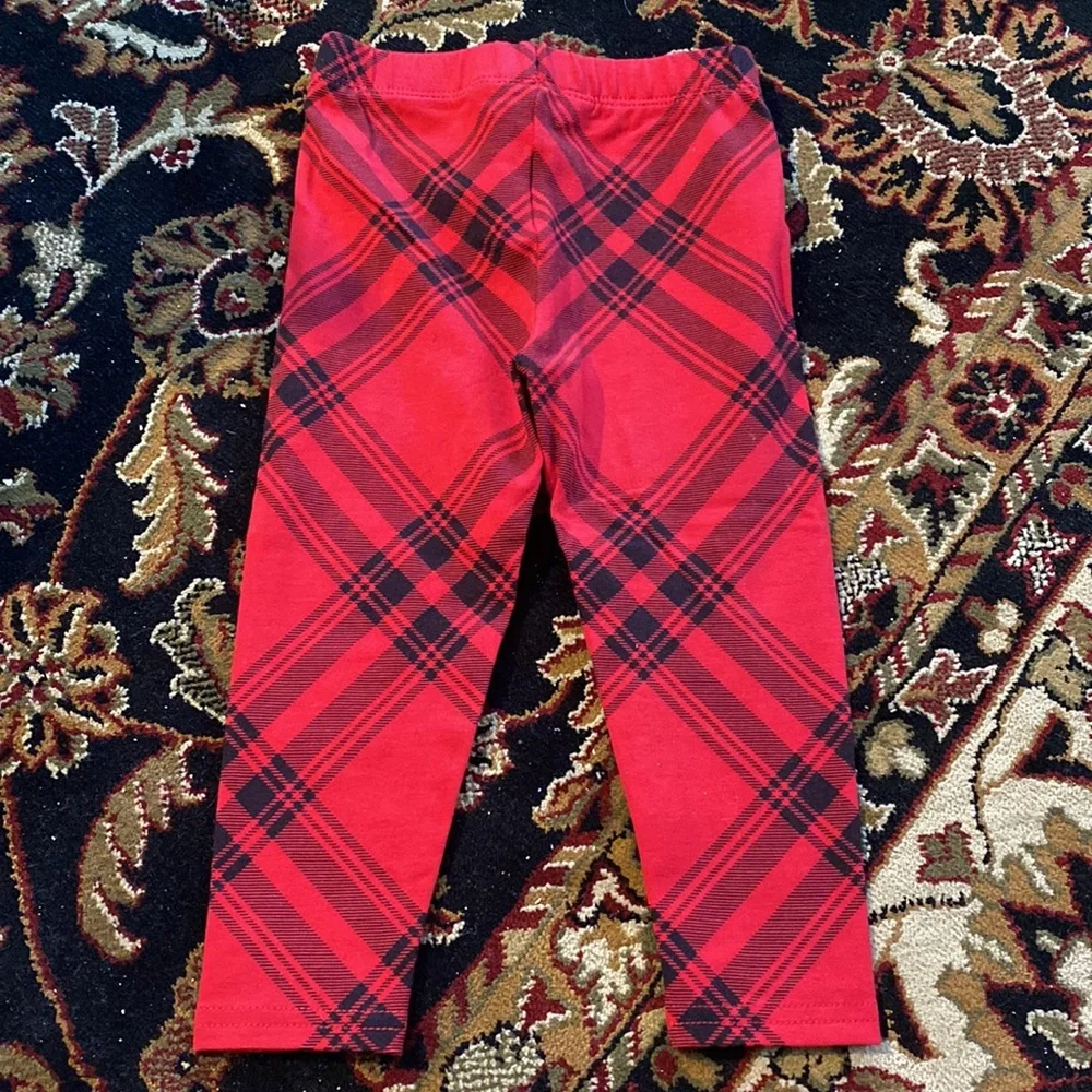Ralph Lauren red and black holiday leggings